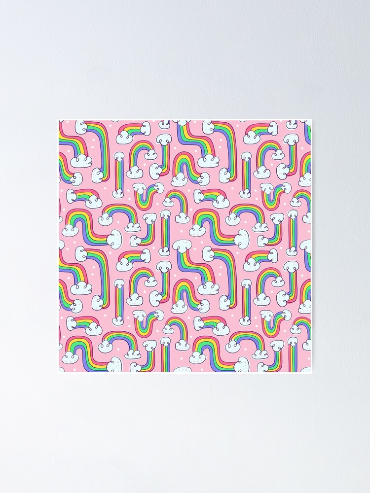 Alternate view of Curvy Rainbows Poster