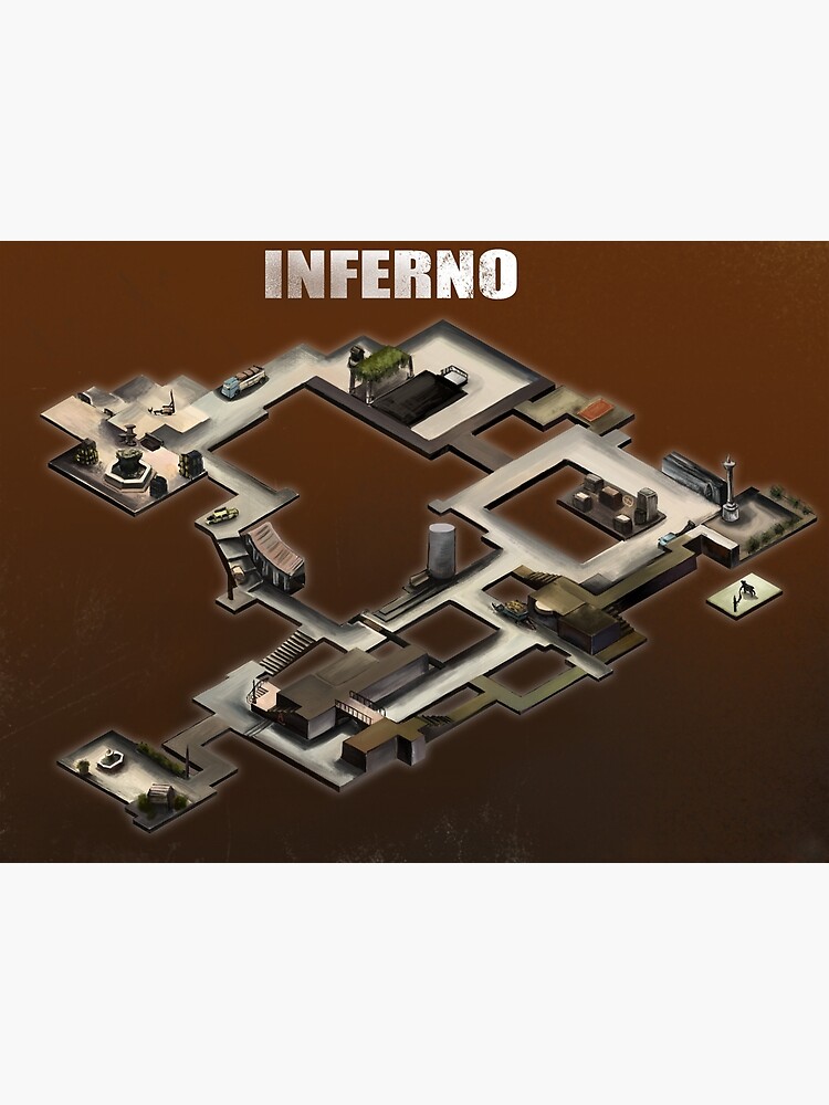 Disover Inferno Isometric map Poster/Sticker Premium Matte Vertical Poster