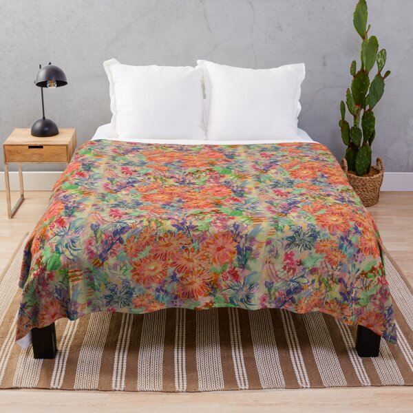 Item preview, Flowers So Sublime - orange/violet  designed and sold by Bright Ink  Studios.