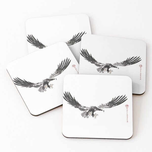 Item preview, Chinese ink painting - flying eagle as ink painting designed and sold by Kallandra.