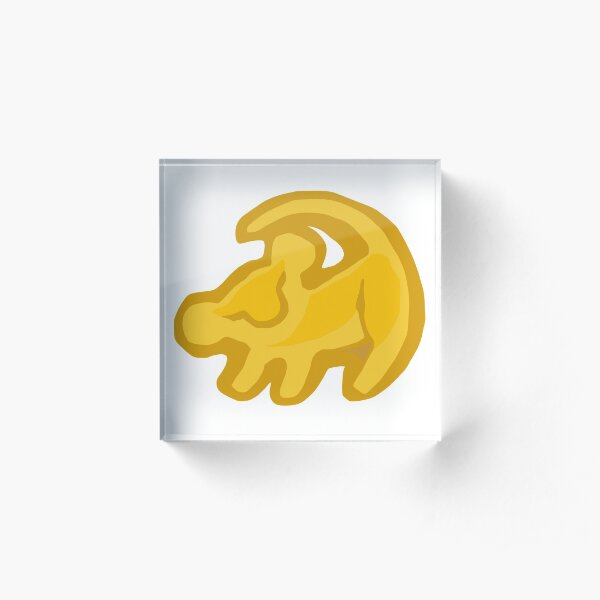 The Lion King but yellow Acrylic Block