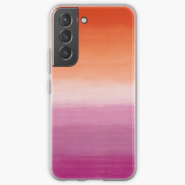 blended sunset lesbian flag (orange and magenta) Samsung Galaxy Soft Case