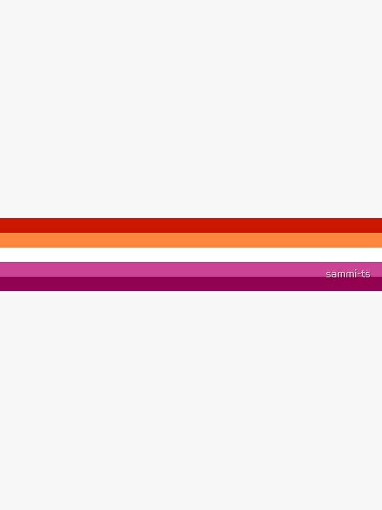 Lesbian Pride Flag Horizontal Stripes Sticker For Sale By Sammi Ts Redbubble