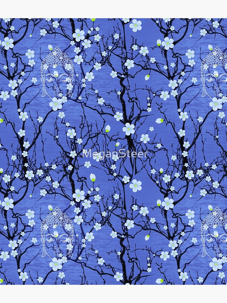 Buddha in the Garden-Blue by MeganSteer