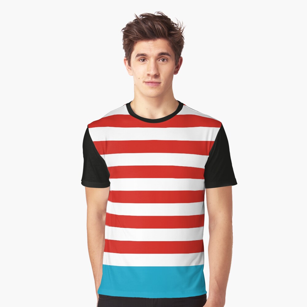 waldo red and white striped shirt