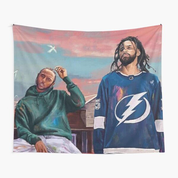J Cole With his Friend Tapestry
