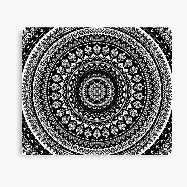 Mandala Monochrome 2 Canvas Print