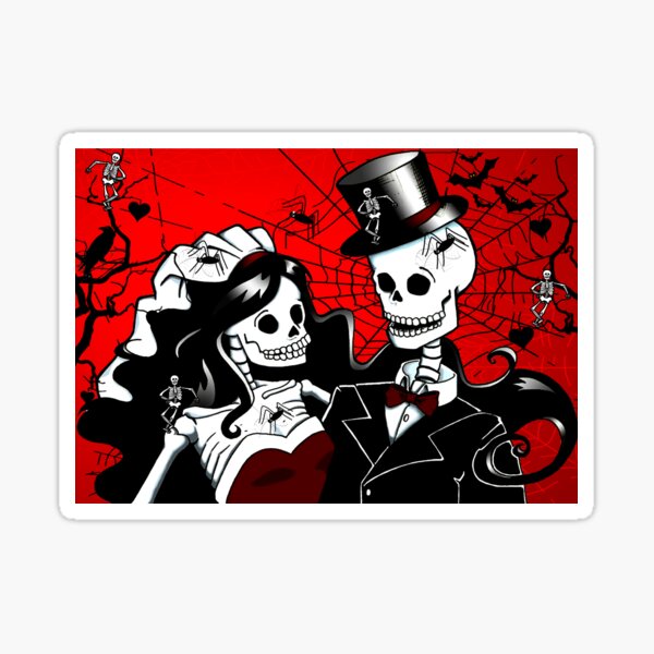 Item preview, webbed skeleton wedding designed and sold by BURPdesigns.