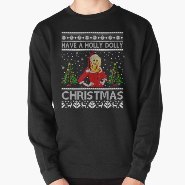Retro Have a Holly Dolly Christmas Love Parton Music Arts Pullover Sweatshirt