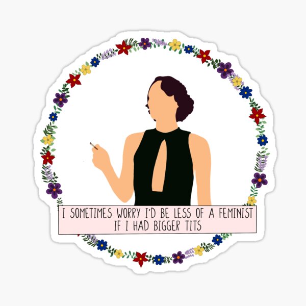 Vista previa del artículo con la obra «Minimalista Fleabag Cita Feminista», diseñado y vendido por erinrianna1.