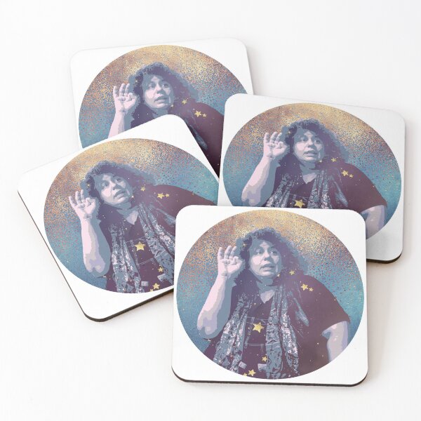 Item preview, Andrea Dworkin Starry Gold Ink Geometric Design designed and sold by XXRebellion.