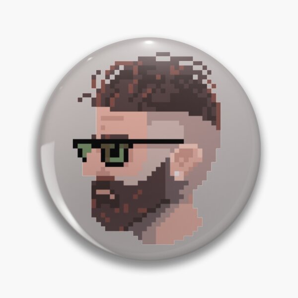 Item preview, Pixel Cool Undercut Beard Guy designed and sold by HopeDetour.