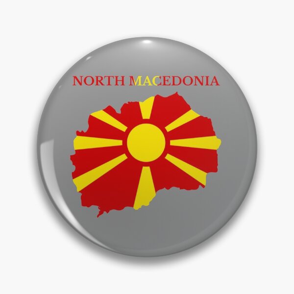 Item preview, North Macedonia Flag Map designed and sold by marosharaf.