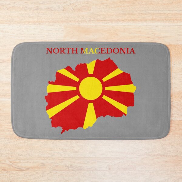 Item preview, North Macedonia Flag Map designed and sold by marosharaf.