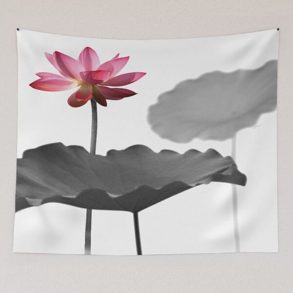 Item preview, Chinese Art Print - Single Lotus Stems Water Lilies designed and sold by Kallandra.