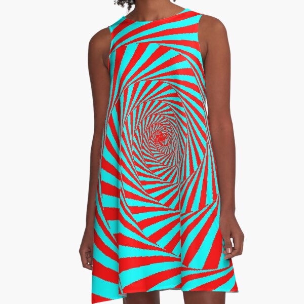 Visual Illusion, Psychedelic Art A-Line Dress