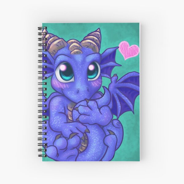 Cute Baby Blue Dragon Spiral Notebook
