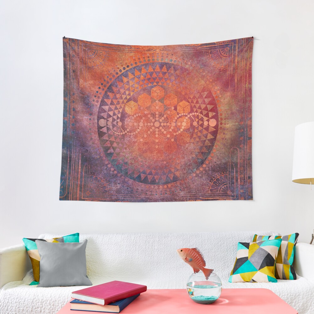 Desert Crop Circle Tapestry