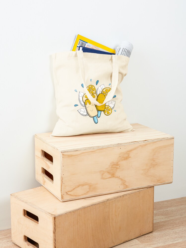 Tote bag ''Fraicheur de l'été - Glace doodle' : autre vue