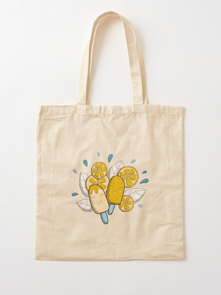 Tote bag ''Fraicheur de l'été - Glace doodle' : autre vue