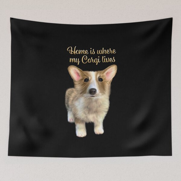 Item preview, Home is where my Corgi lives designed and sold by With My Hands By K.