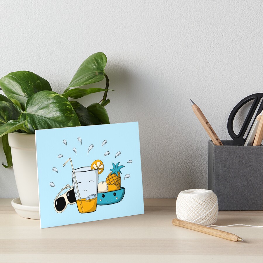 Impression rigide « Fraicheur ! Doodle de l'été»