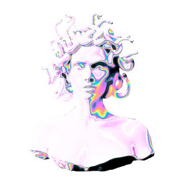 Artwork thumbnail, Holographic Medusa by dinaaaaaah