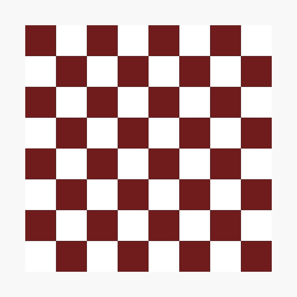 Maroon Checkerboard Pattern Poster