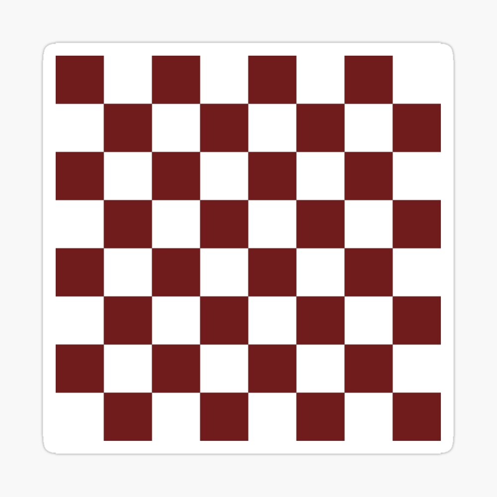 Maroon Checkerboard Pattern Poster