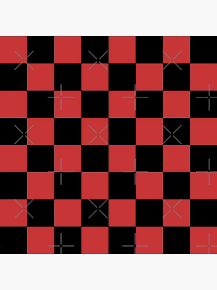 Red sales black checkerboard