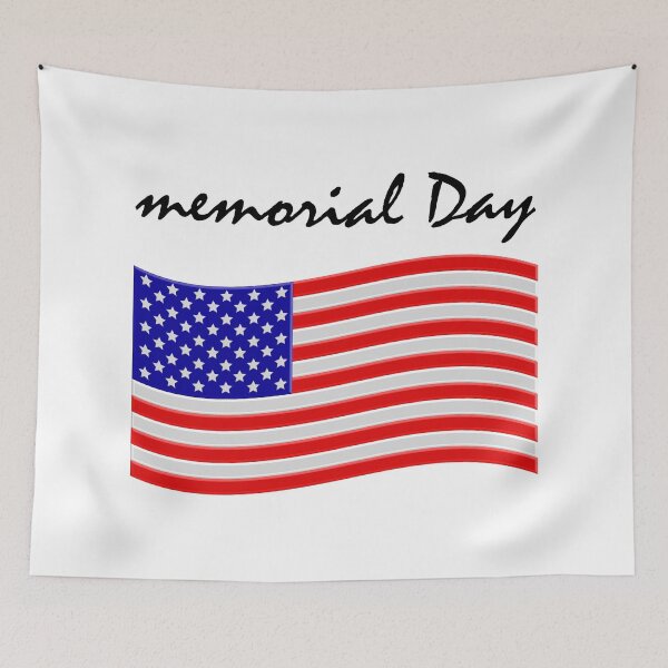 Item preview,   USA flag with the inscription Happy  memorial Day designed and sold by Galina Kostyaeva.