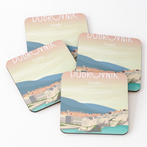 Item preview, Dubrovnik croatia travel poster designed and sold by Arctic frame studio.