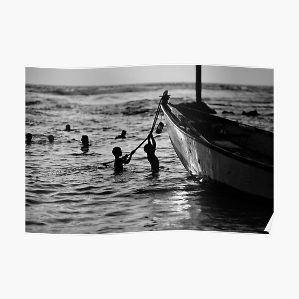 silhouettes in water Poster