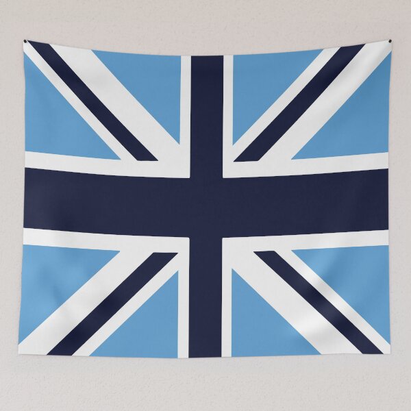 Item preview, Manchester Sky & Navy Union Jack Flag designed and sold by Sporting Colour.