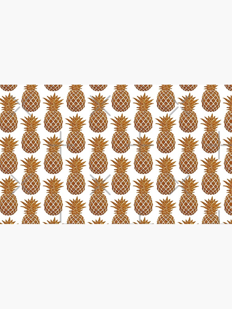 "Goldene Ananas - Glitzer-Ananas-Muster (Weiß)" Tasse von