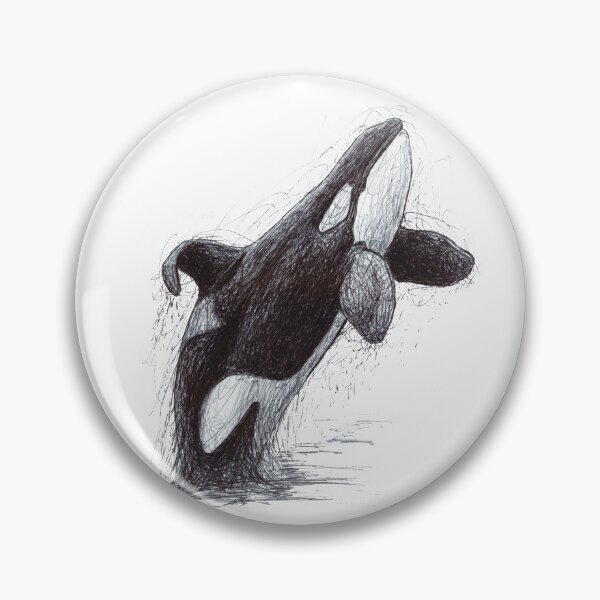 Item preview, Ulises the Killer Whale Scribble designed and sold by ArtyOrca.