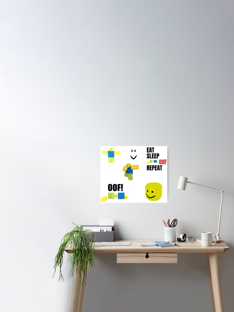 Roblox Oof Noobs Memes Sticker Pack Poster By Smoothnoob Redbubble - roblox meme sticker pack canvas print