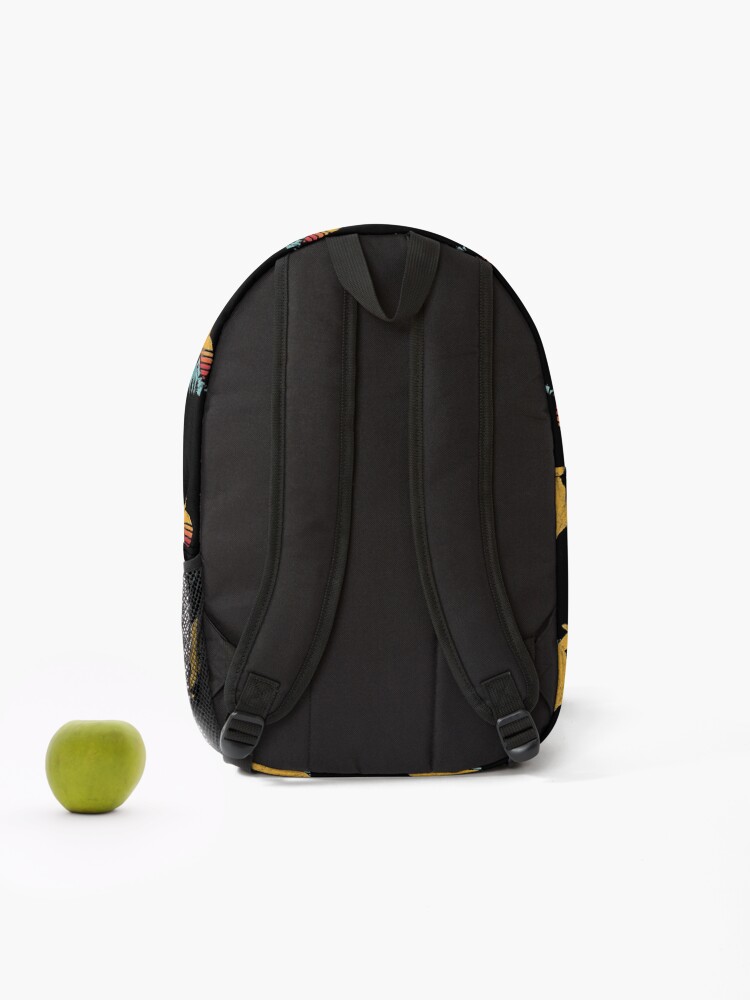 Alternate view of Vintage Retro Bigfoot Believe Silhouette Mountain Sun Backpack