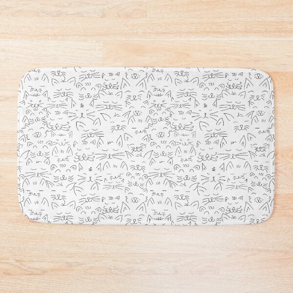 Item preview, stylish cat faces black and white designed and sold by studioMoSa.