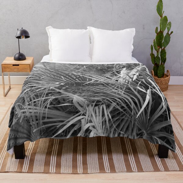Item preview, Fan Palm Fronds Greyscale Abstract Monotone Photography designed and sold by taiche.