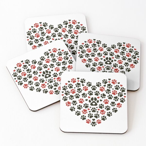 Item preview, black and red dogs footprint designed and sold by ALINNAN789.