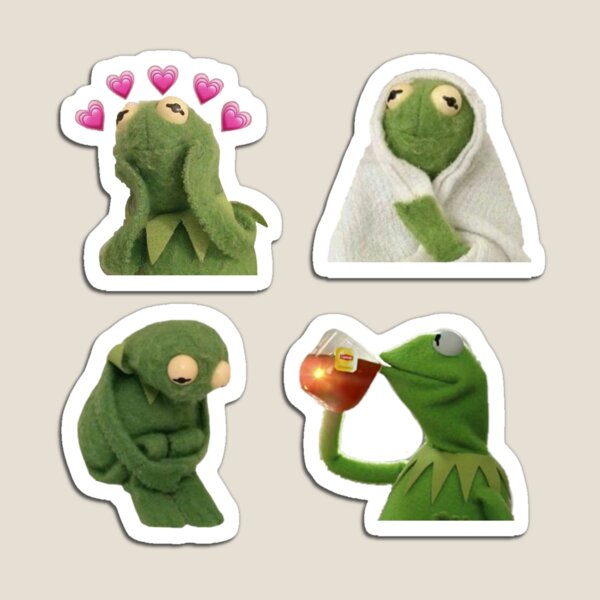 Kermit meme sticker set Magnet