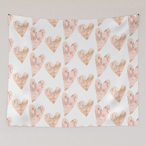 Item preview, Rose Gold Marble Hearts designed and sold by VicEllisArt.