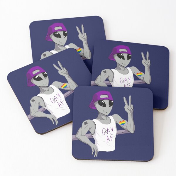 Item preview, Homoromantic Grey Ace Alien designed and sold by silentrebel.