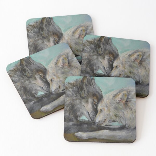 Item preview, A loving pair of wolves. A picture of the loyalty of two predators. designed and sold by Elena Reutova.