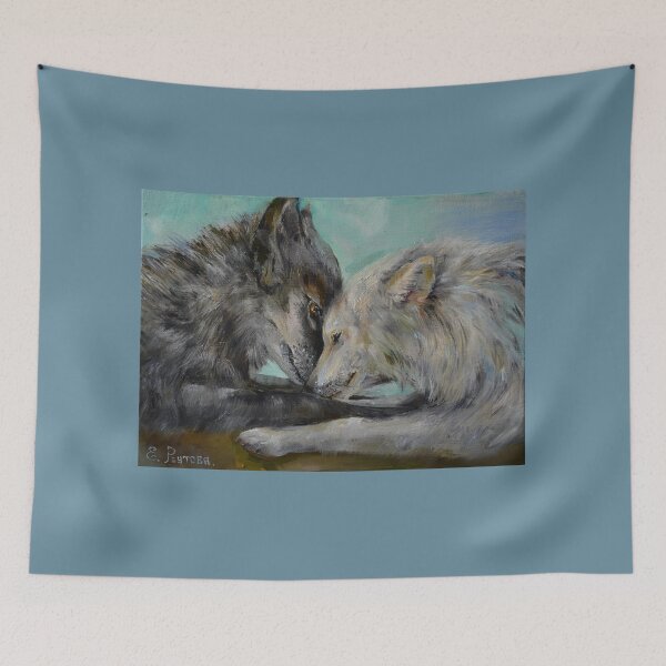 Item preview, A loving pair of wolves. A picture of the loyalty of two predators. designed and sold by Elena Reutova.