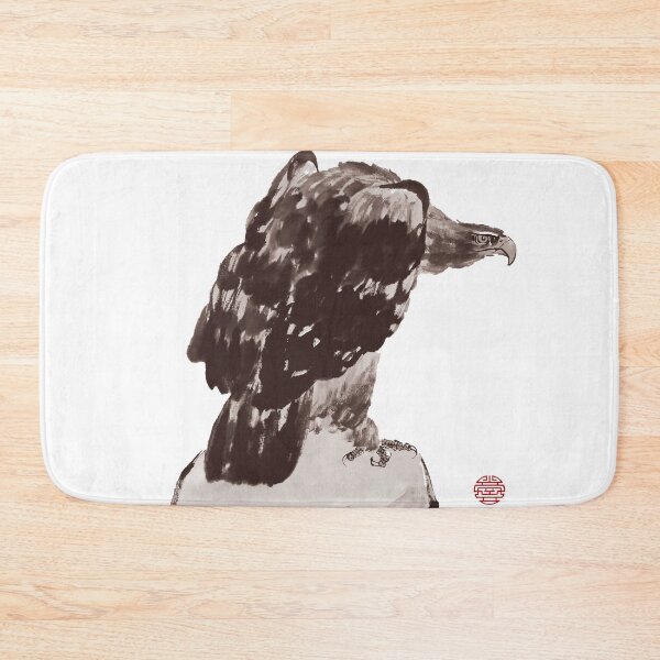 Item preview, Chinese ink painting - eagle on rock as ink painting designed and sold by Kallandra.
