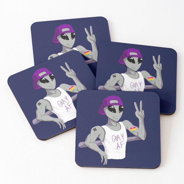 Item preview, Panromantic Grey Ace Alien designed and sold by silentrebel.