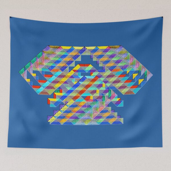 Item preview, Geometric Bird of Prey on Dark Blue Board designed and sold by Istvan Ocztos.