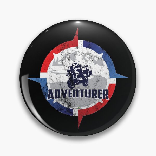 Item preview, Adventurer Bike Rider Motorcycle Sticker T-Shirt designed and sold by OuterShellUK.